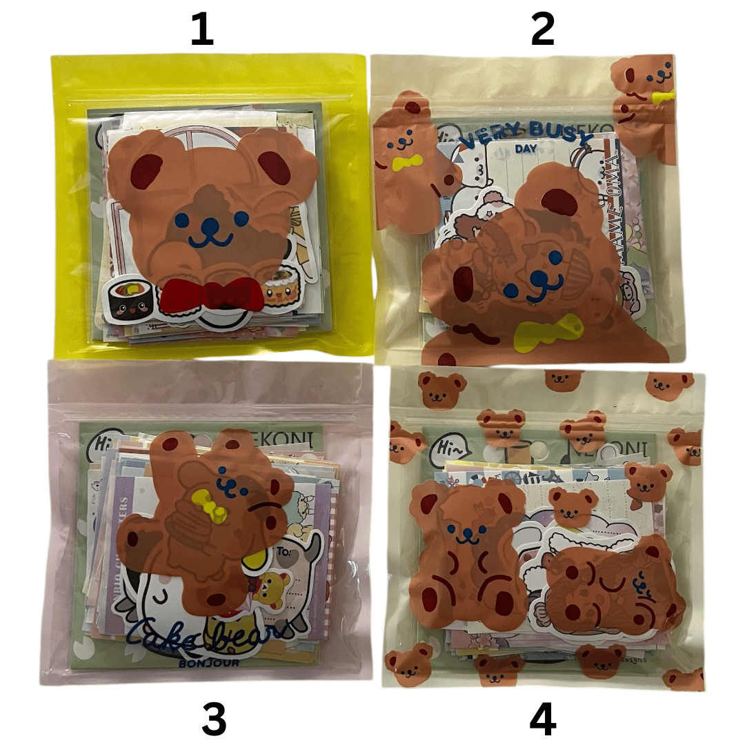 LIMITED-EDITION TEDDY BEAR MINI GRAB BAGS - 115+ PIECES OF KAWAII STATIONERY!