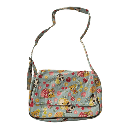 Blue "Vintage Toys" Messenger Bag