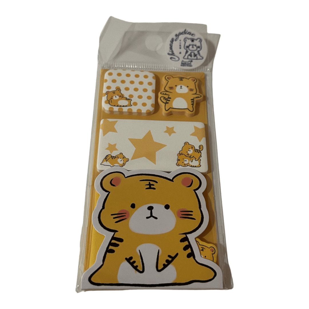 Chinese Zodiac Tiger Die-Cut Sticky Notes