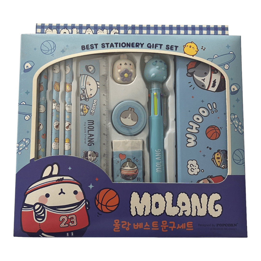 Molang Blue Stationery Gift Set