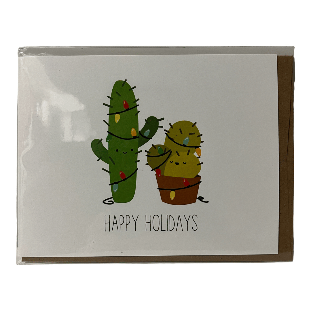 Cactus Happy Holidays Greeting Card