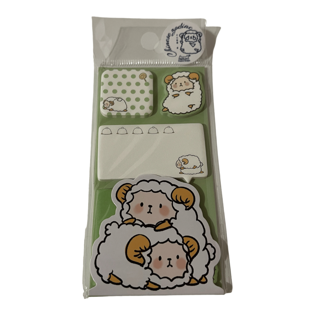 Chinese Zodiac Sheep Die-Cut Sticky Notes