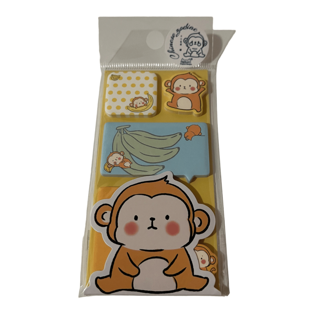 Chinese Zodiac Monkey Die-Cut Sticky Notes