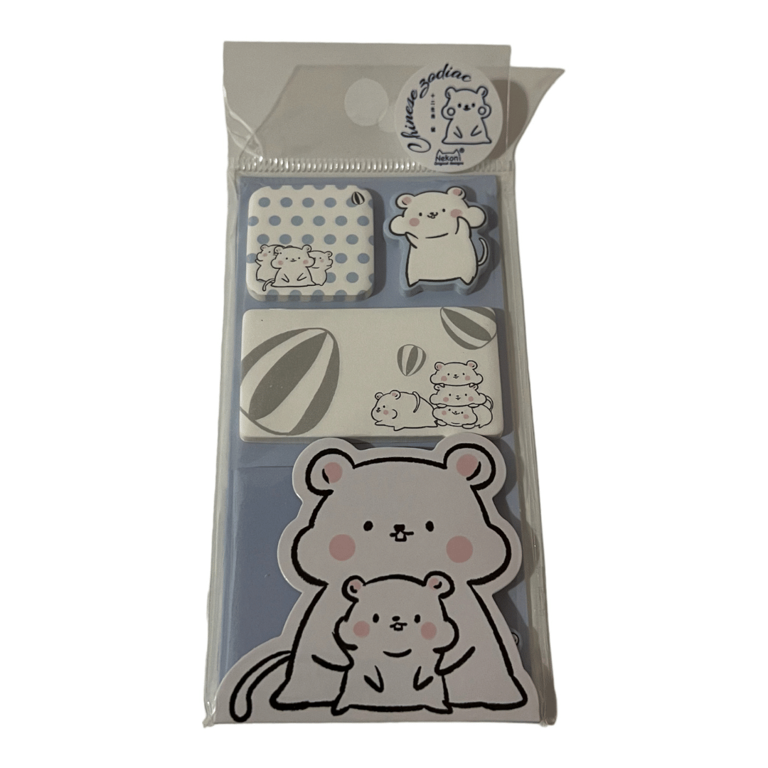 Chinese Zodiac Mouse Die-Cut Sticky Notes