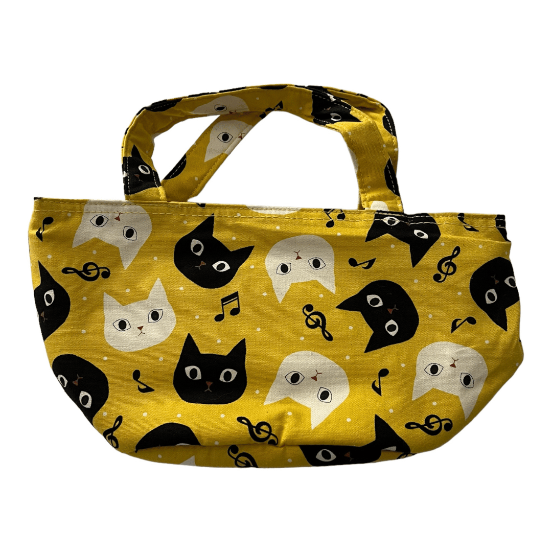 YELLOW CAT INSULATED LUNCH BAG TOTE