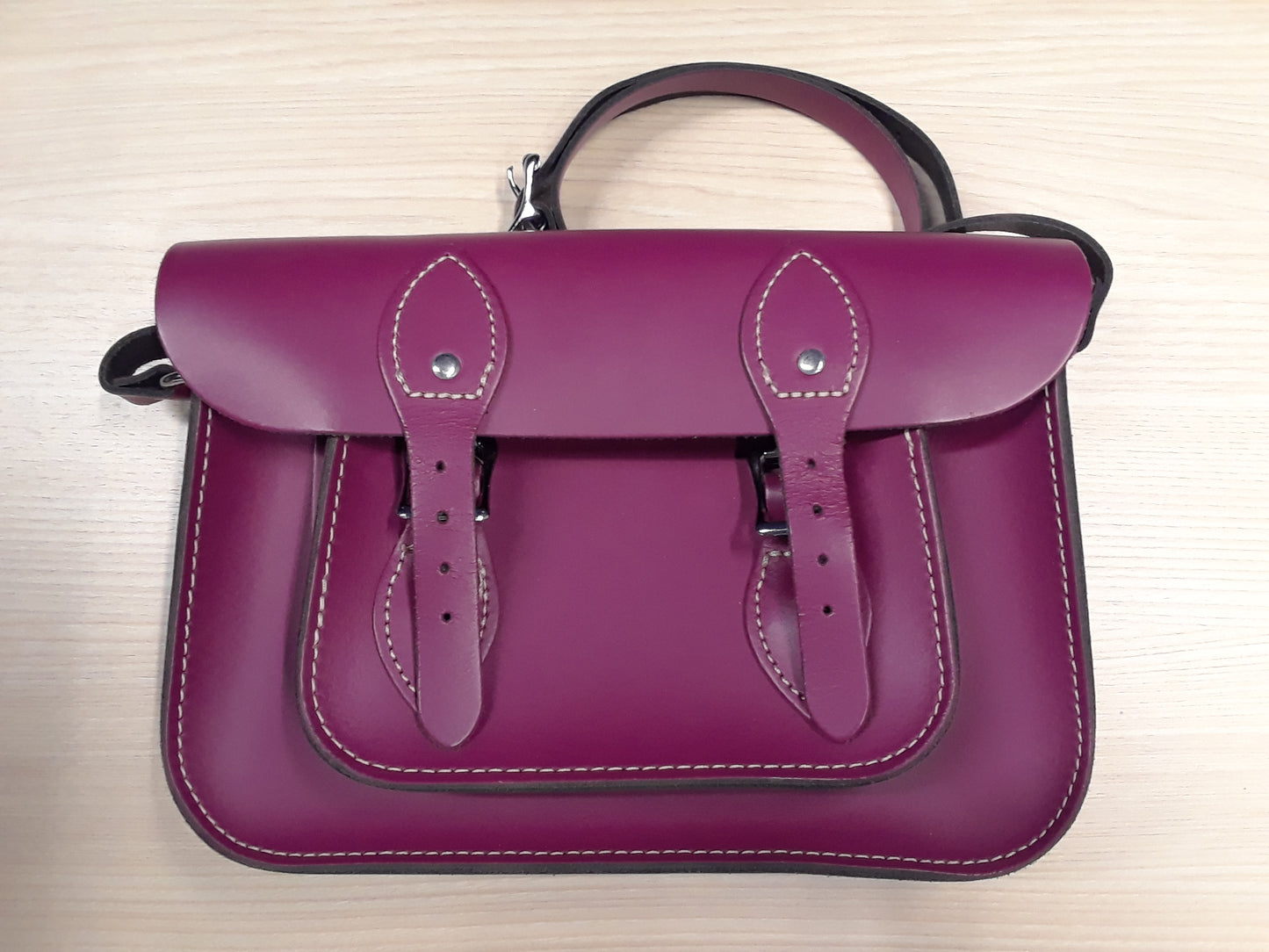 Purple Leather Bag- Lucky Bag Love, LLC